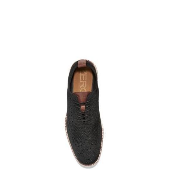 COLE HAAN MENS ZEROGRAND STITCHLITE WINGTIP OXFORD, BLACK/IVORY, 12 US - Picture 6 of 6
